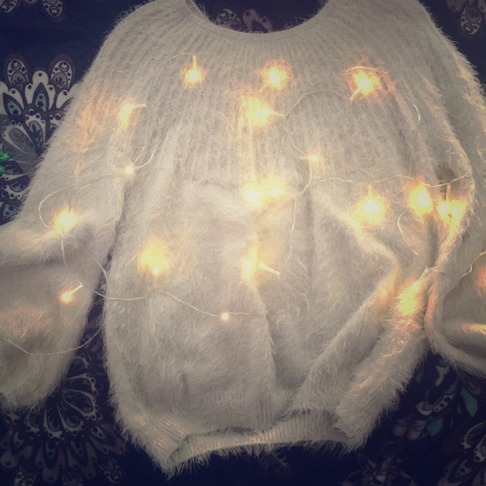 Grey Fuzzy Sweater